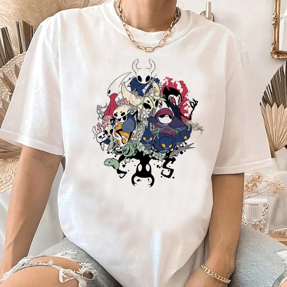 Hollow Knight T Shirt Fashion Print Tshirt Summer Mens Short Sleeve Game Cartoon Silksong Men T-shirt Men Funny Tops