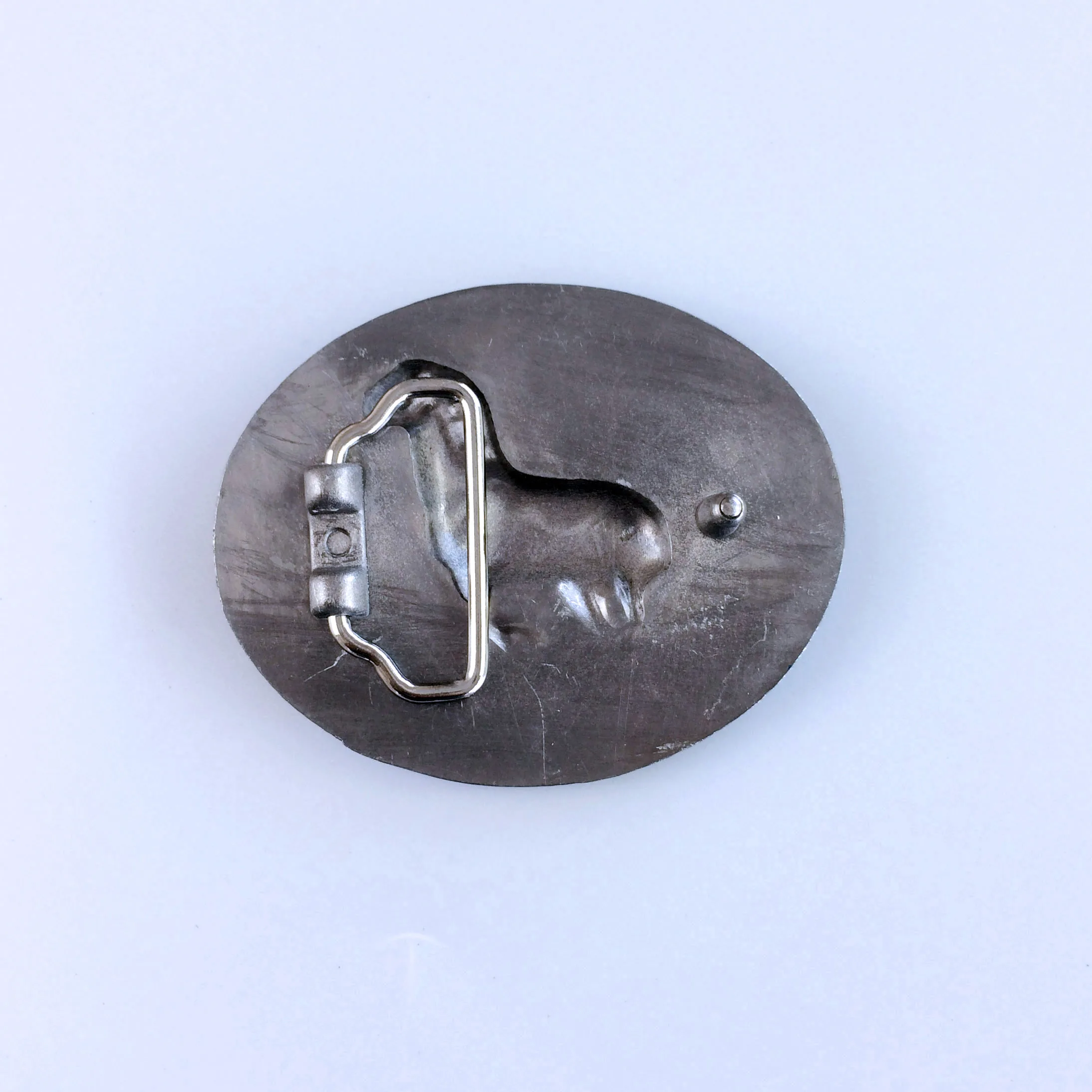Vintage Enamel Rodeo Running Horse Cowboy Belt Buckle BUCKLE-WT055