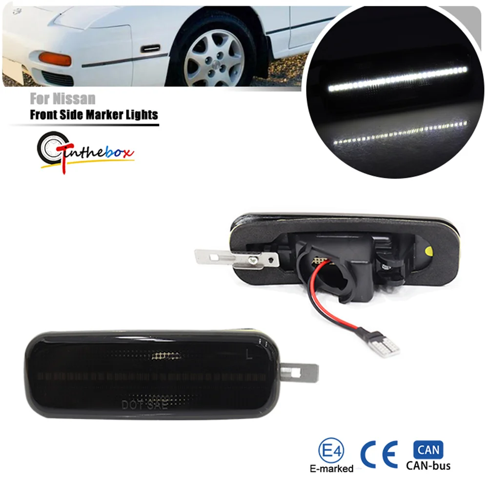 

Car LED Front Fender Side Marker Lights For Nissan Altima 1993-1997 & 240SX S13 1989-1994 Parking Light Turn Signal Light 12V