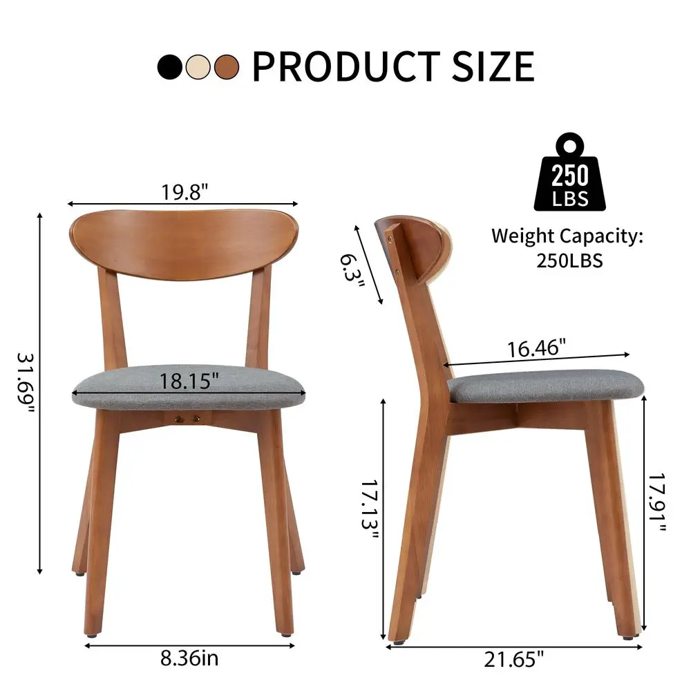 

Комплект из 4 стульев, обеденные стулья без подлокотников из массива дерева, в современном стиле середины века, с обивкой из льняной ткани, для дома и столовой