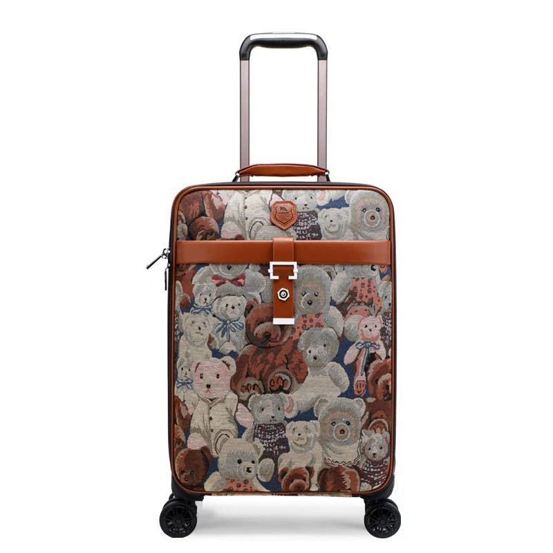 New Oxford durable thickened travel suitcase with handbag canvas women's 20 inch carry on travel luggage boarding men's suitcase