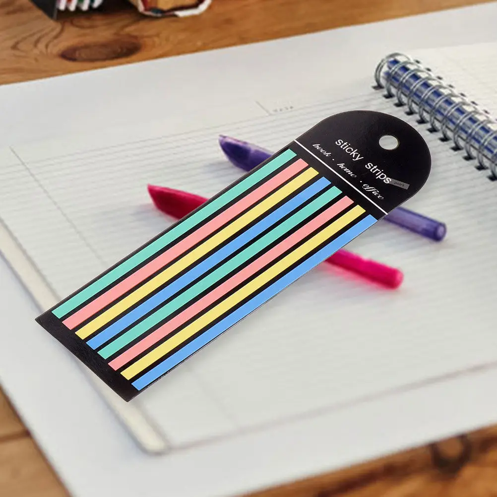 Fluorescent Colored Sticky Tabs for Books – Transparent Soft Page Markers, Highlight Strips & Reading Annotation Notes