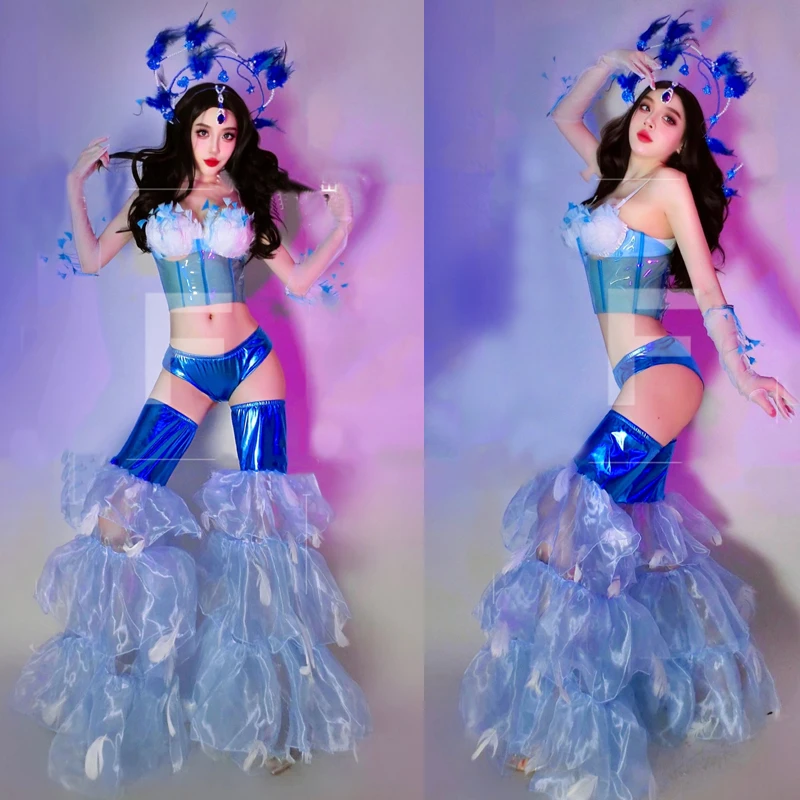 

Sexy Group Gogo Dancer Costumes Women'S Pole Dance Clothes Nightclub Dj Ds Party Laser Outfits Stage Show Rave Wear XS8292