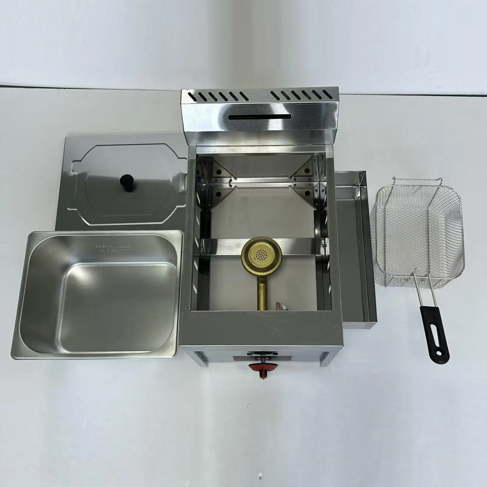 Commercial Deep Fryer Gas Fryer Sturdy Portable Easy Maintenance 6L with Removable Basket for Donuts Fried Chicken Restaurant view 3