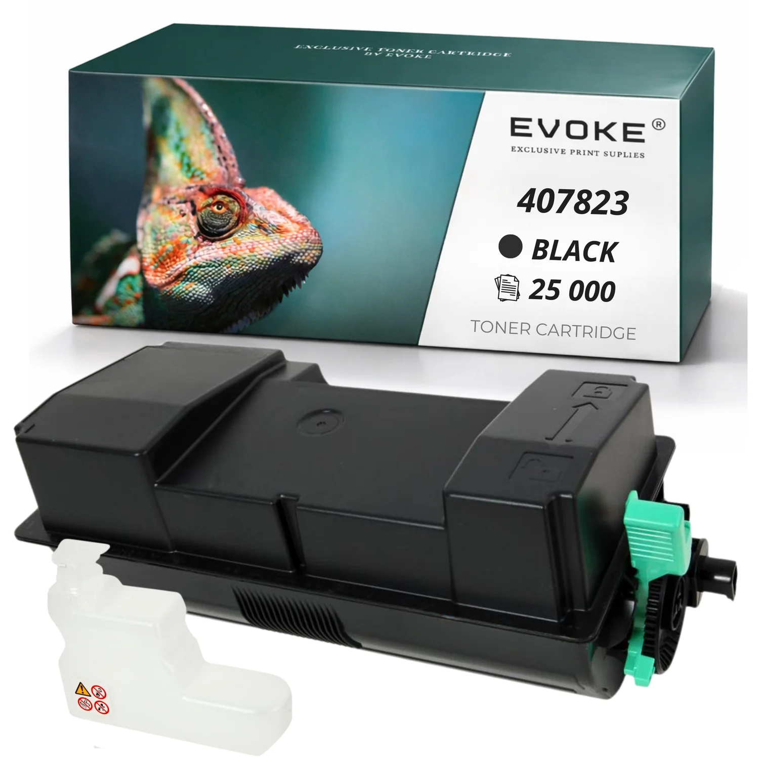 Evoke Compatibele Toner voor Ricoh 407824 407823 Zwart 25000 Pagina's Mp501Spf Mp601Spf Sp5300Dn Sp5310Dn