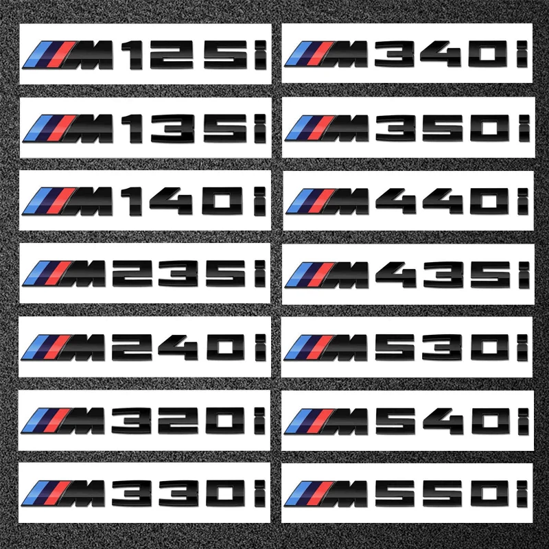 For BMW M power new emblems badge logo M125i M135i M140i M235i M240i M320i M330i M340i M350i M440i M435i M530i M540i M550i ABS