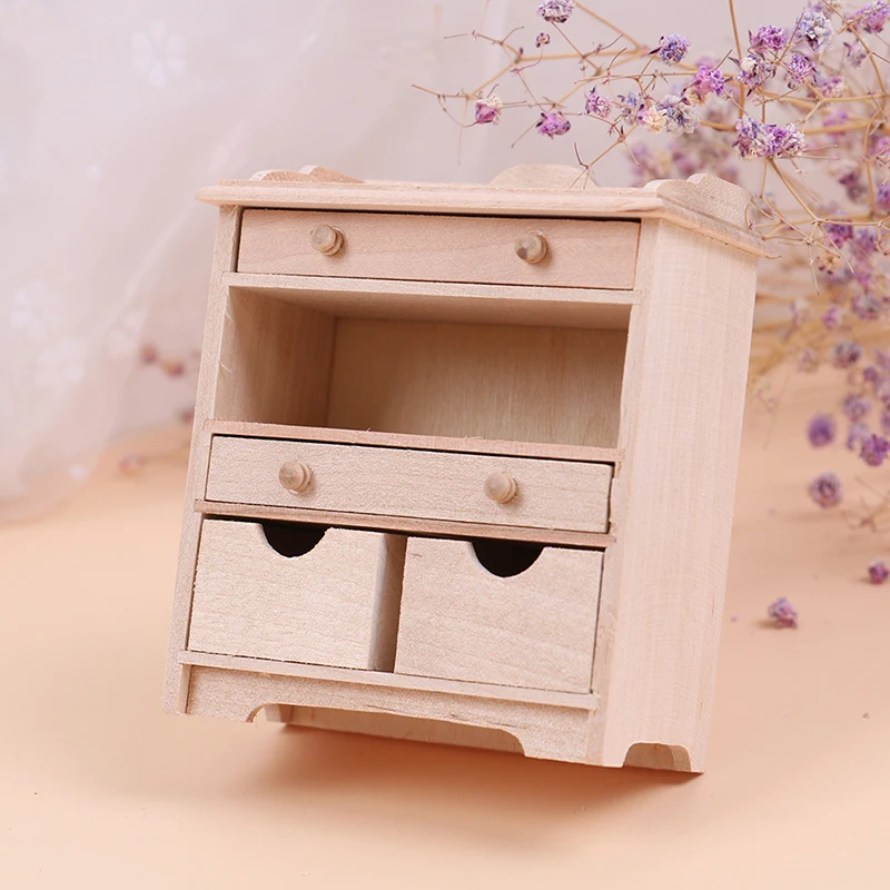 Conjunto de armário em miniatura para casa de bonecas 1:12, modelo de casa de boneca, acessórios para sala de estar