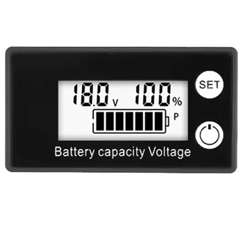 

Top Deals Battery Voltmeter DC 8-100V Capacity Indicator Power Meter Lithium Lifepo4 Lead-Acid Cell 12V 24V 48V LCD Screen