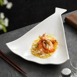 Creative Shell Jiaozi Pan Commercial Special-shaped Western Food Plate Chinese New Hotel Dishes Creative Ceramic Dining Dishes