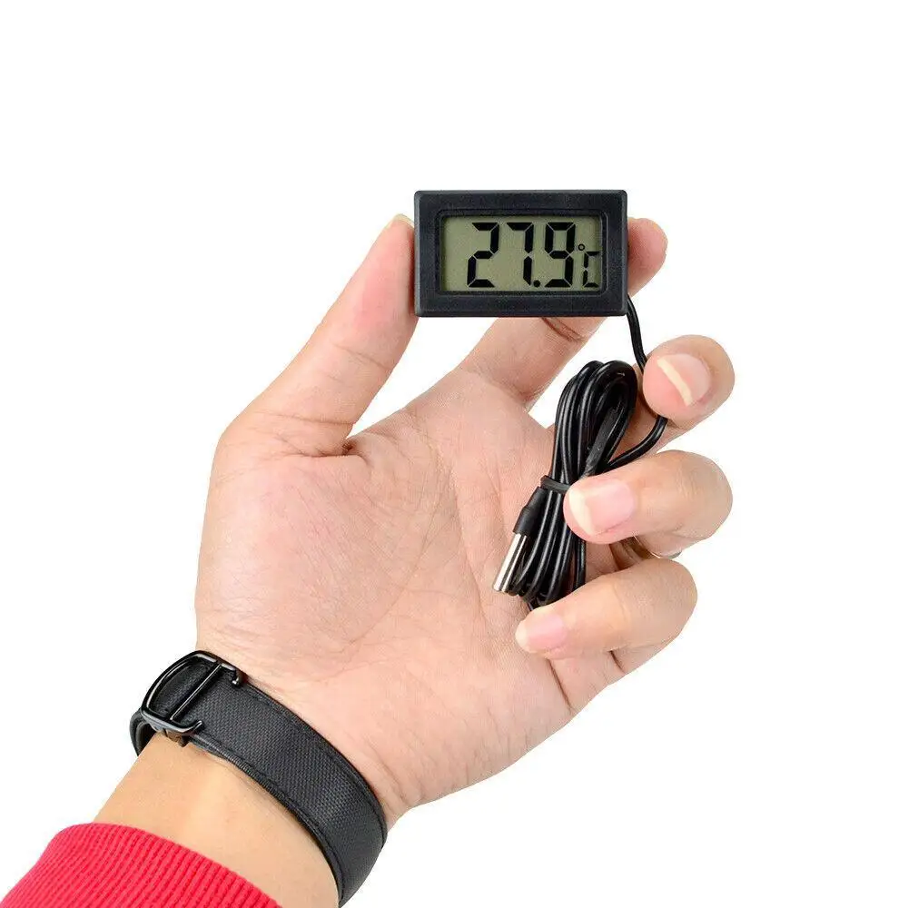 Mini Digital LCD Thermometer Temperature Room Hygrometer Gauge Sensor Humidity Meter Indoor Thermometer Temperature 1m-5m Cable