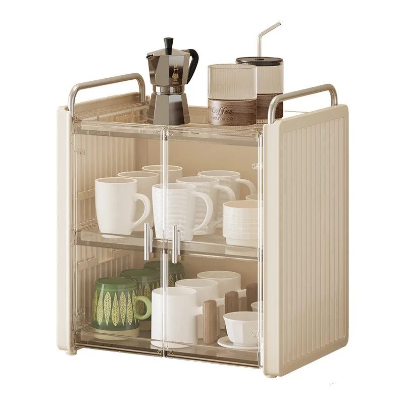 Tea bag storage box, tea room, coffee capsule rack, office bar counter, desktop, multi-layer snacks, finishing shelf