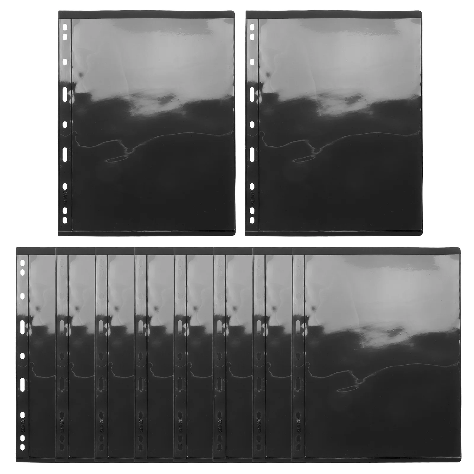 10 قطعة أكمام تخزين طوابع البريد مواد آمنة صفحات ألبوم الطوابع بطاقة بريدية جمع لوازم الألبومات القياسية