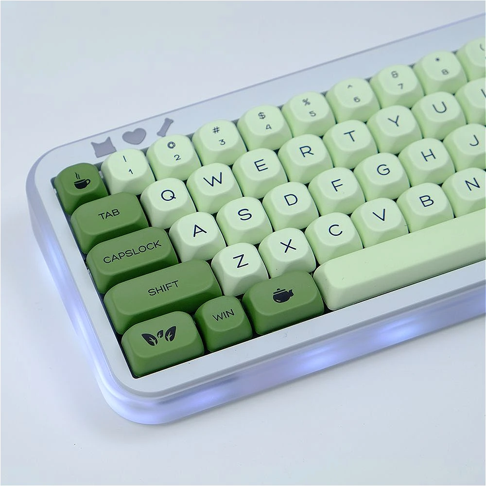 

Mint Matcha, Keycap 140 Keys KOA PBT for 61/64/87/104/108Keys GMK67 Gaming Mechanical Keyboard