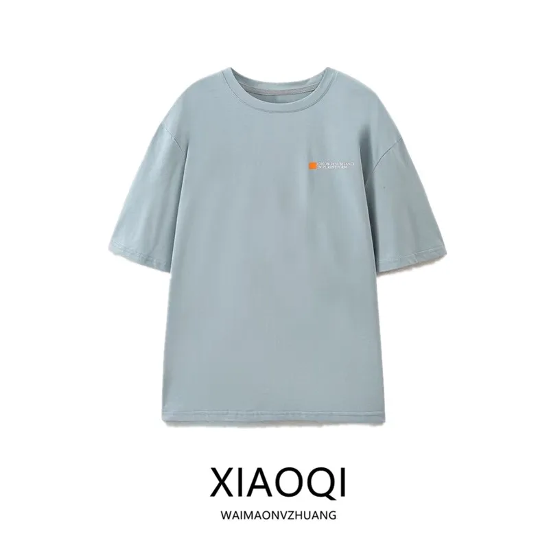 Loose Fit round Ne ort Sve Pure Cotton T-irt Summer New Sle Casual Wear Comfortable Breathable Women's Top