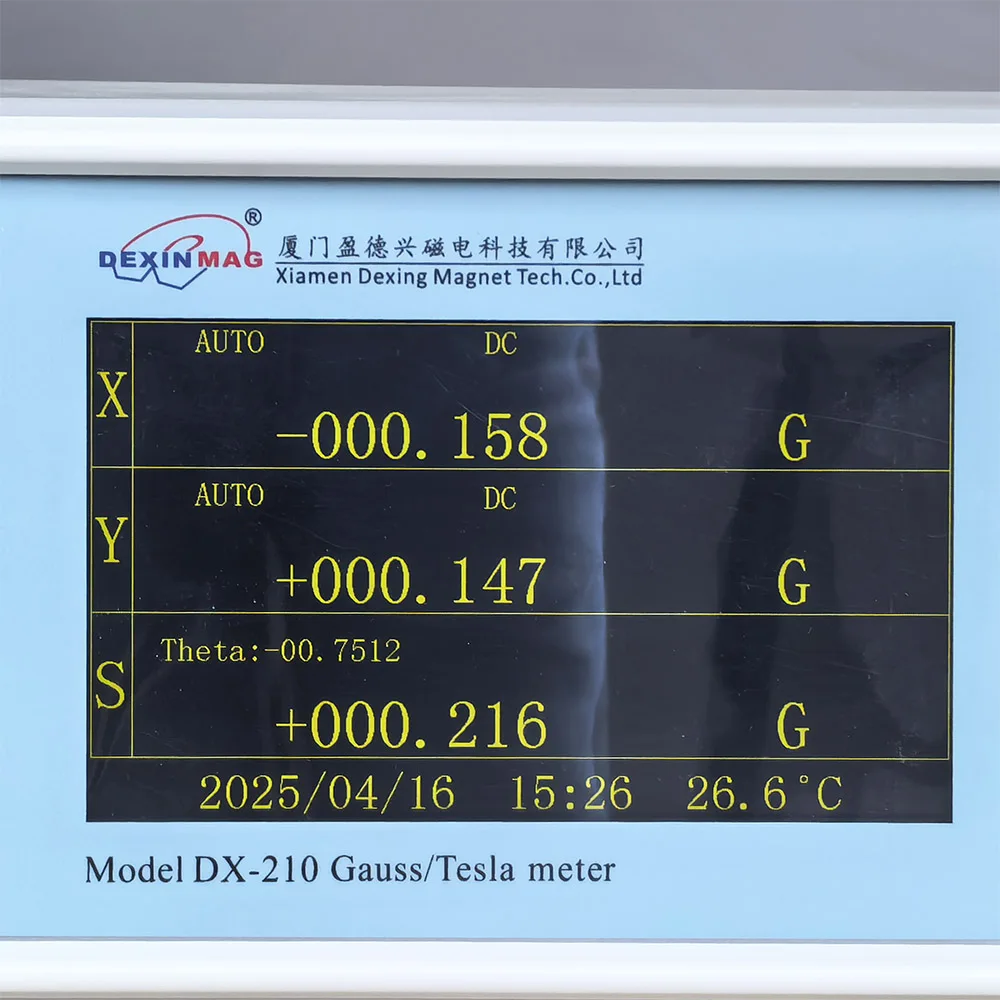 Axial Gaussmeter with a Range of 0 to 20,000mT with High Accuracy Hall Effect Probe for Magnetic Field Testing