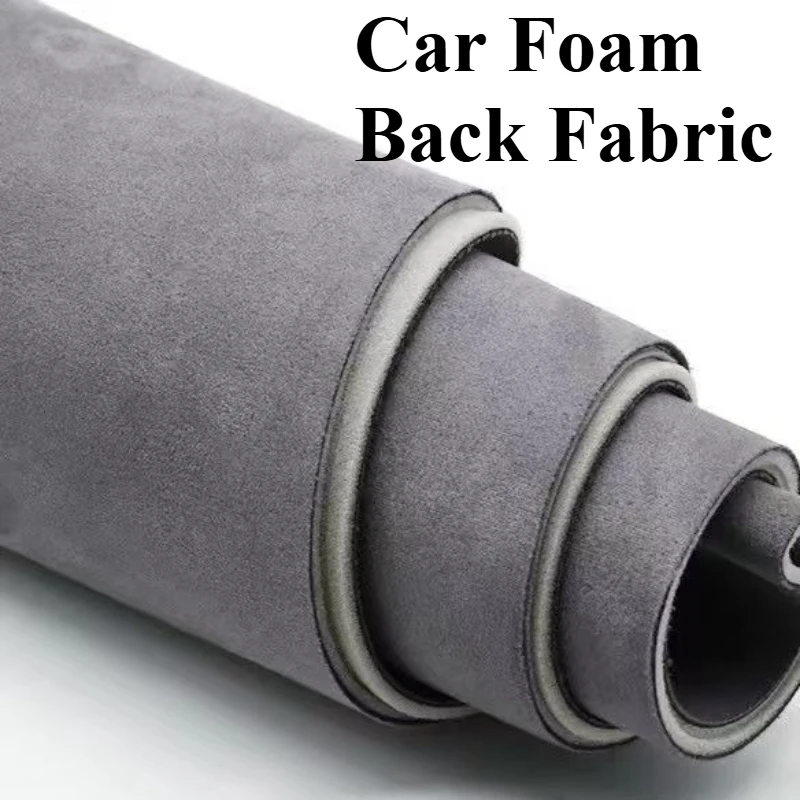 Black 200x150cm Wide Vehicle Roof Headliner Cloth Wearproof Foam Back Fabric for Car Interior Diy Sagging Fix Modify