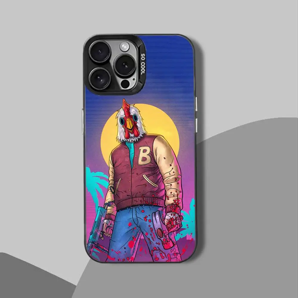 H-Hotline COOL M-MiamiS Funda de teléfono para iPhone 12,16,11,14,13,17,15,E,Max,Plus,Air,Pro,Mini negro a prueba de golpes IMD duro