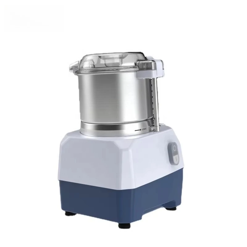 Commercial Grade Stainless Steel Electric Food Cutter Featuring Safety Interlock Clear Lid Hotel Restaurant for Vegetables Nuts
