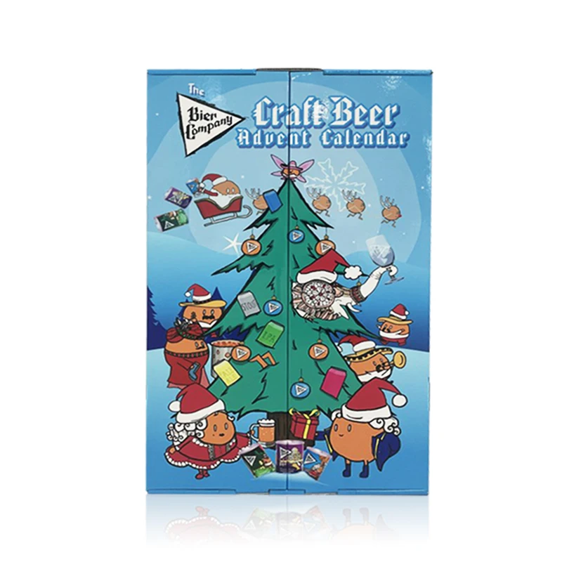 2025Manufacturing Custom Beer Advent Calendar Box 24 Day Wholesale Paper Cardboard Beer Box Packaging - Image 2