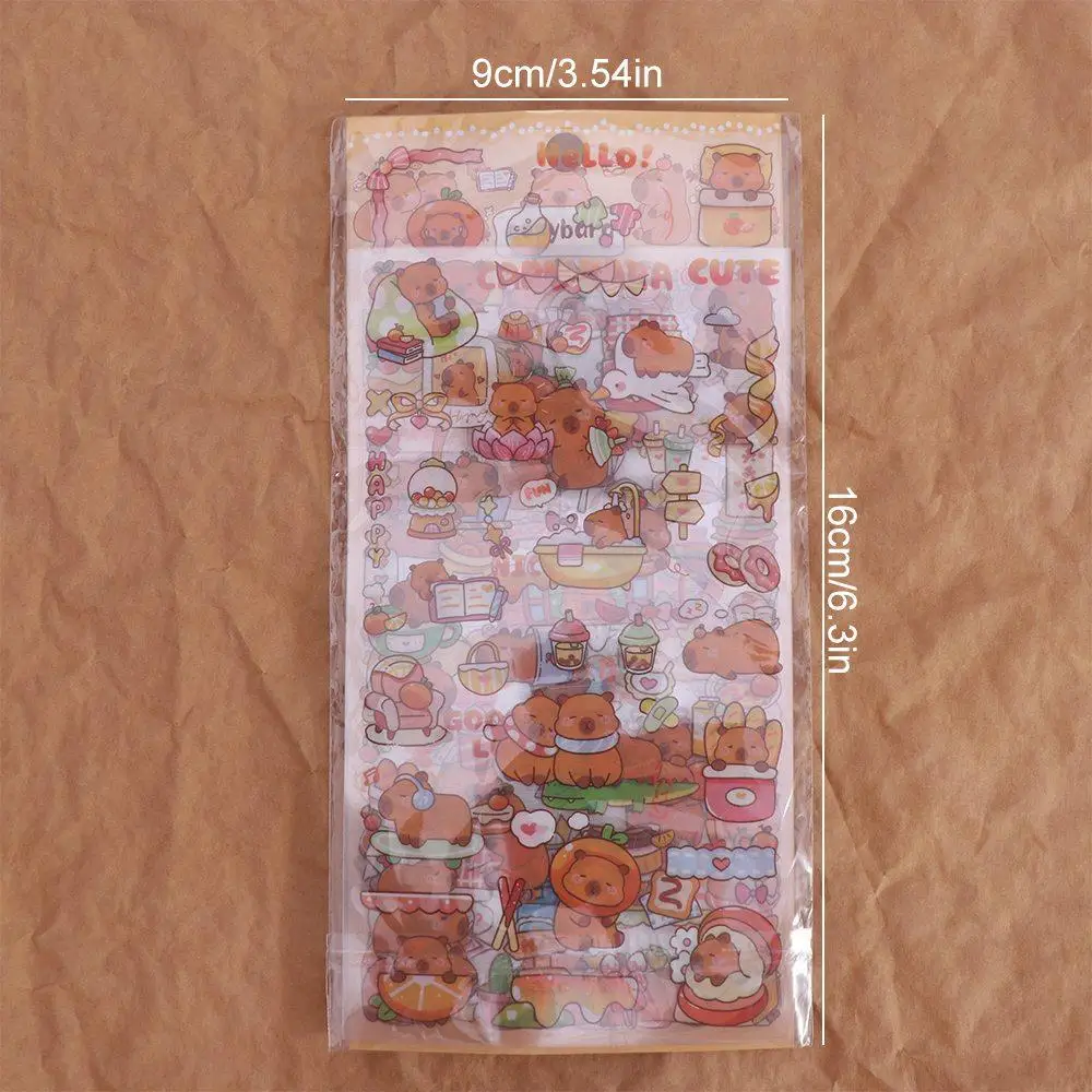 Capivara empilhamento capivara adesivos moda kawaii banho capíbara adesivos papel diy dos desenhos animados kapibara adesivo presente de aniversário