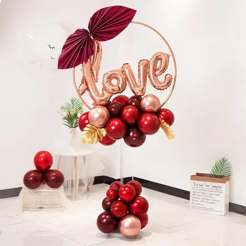 

Напольная колонна из воздушных шаров для свадьбы: декоративная, креативная, романтичная, для празднования свадьбы, украшения стола в новом доме, декорации для сцены