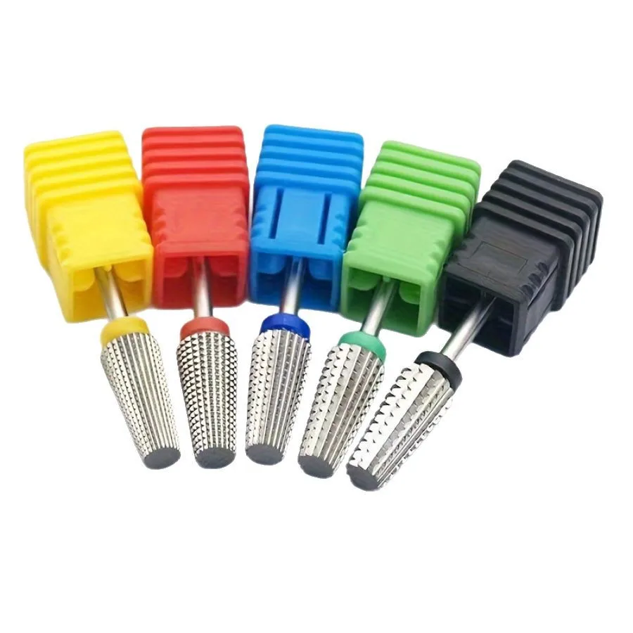 1/5 قطعة 5 في 1 مثقاب أظافر سيراميك لآلة الحفر الكهربائية 3/32 "قاطعة المطحنة عرقوب إزالة سريعة من الأكريليك أو الصلب #1