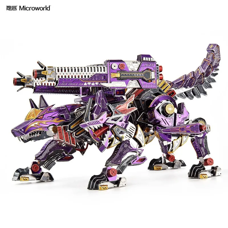 

Microworld 3D Metal Puzzle Reconnaissance Warrior Wolf Model Assemble DIY Jigsaw Birthday Christmas Gift Toys For Adult Gifts