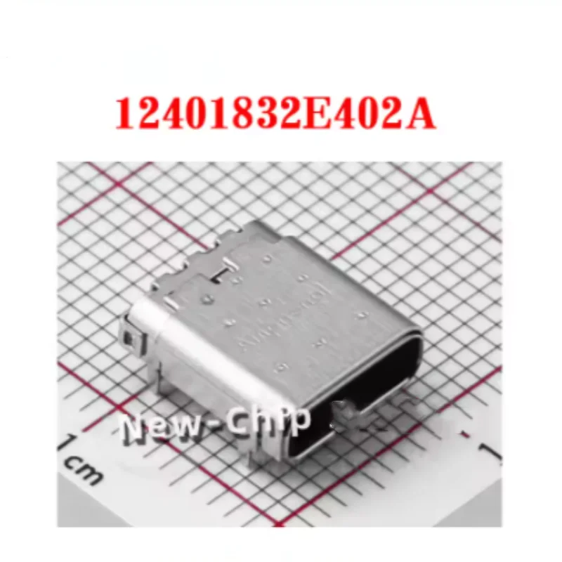 10PCS/LOT 12401832E402A 12401832 USB connector Female socket Type-C RCPT R/A top mount dual SMT New Original