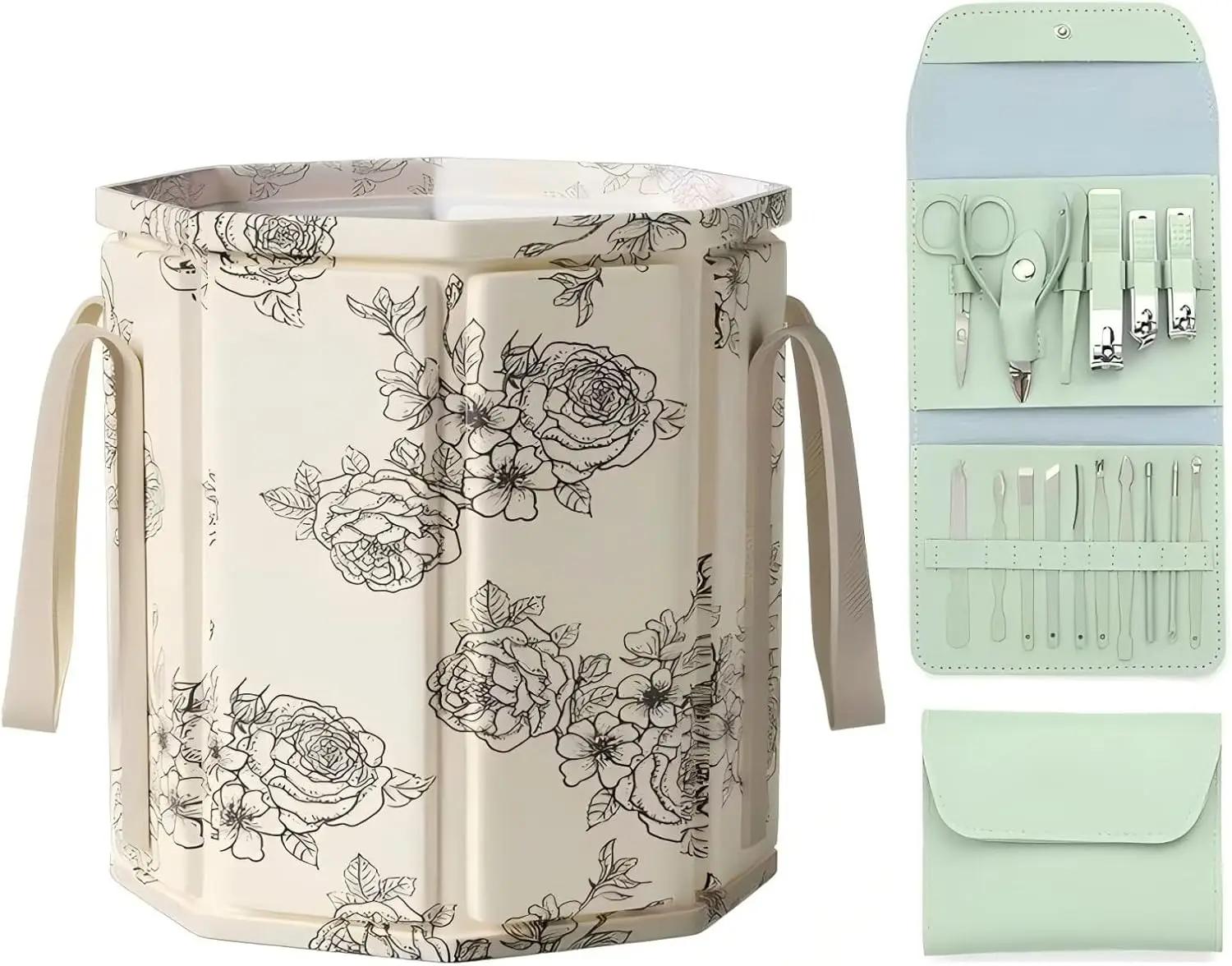 

Портативная складная ванночка для ног объемом 31 л с изоляцией, многофункциональная, для путешествий, кемпинга и использования на открытом воздухе