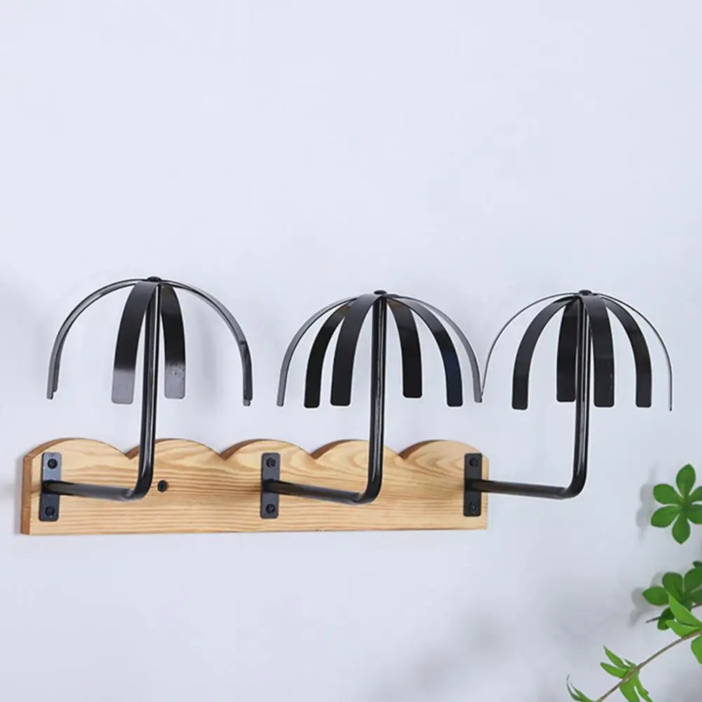 Wig Storage Rack Space-saving Wig Organizer Wall Mounted Wig Hanger Rack Wooden Storage Organizer Strong Load-bearing for Wigs