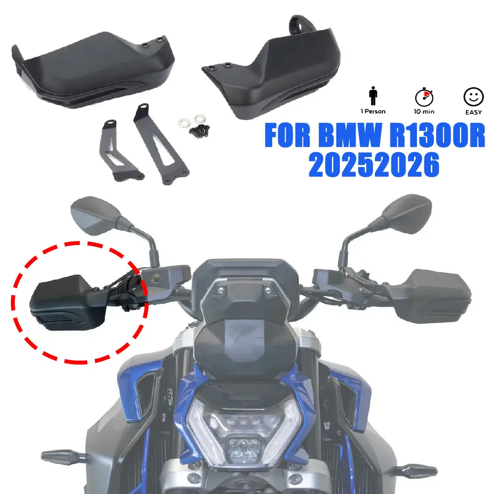 

Matte Black Motorcycle Handguards Pair Windshield Hand Protector Fit For BMW Motorrad R 1300 R 2025 2026 R1300R Hand Guards