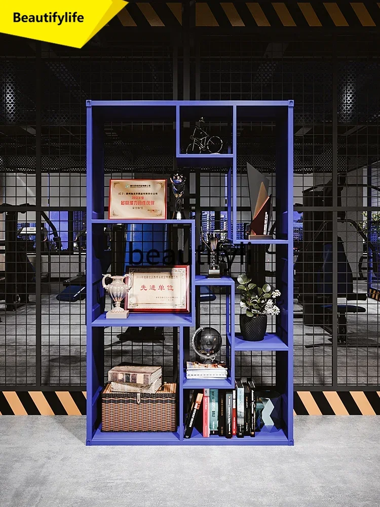 Estante de exhibición de estilo industrial B6, estante de exhibición de productos de tienda de moda, vitrina de gimnasio A15