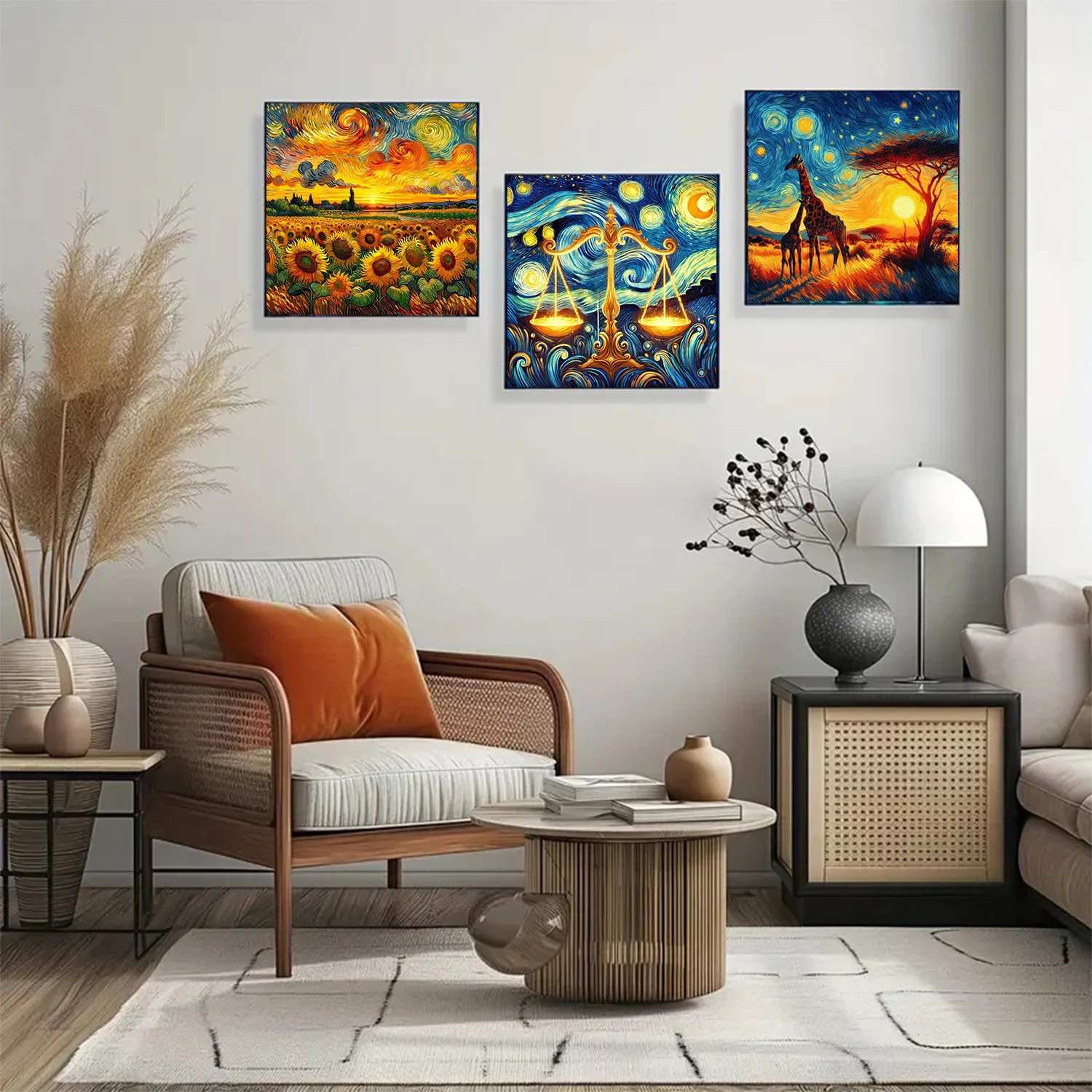 4 different starry sky pattern diamond painting kits, randomly 1 piece or a complete set of 4 pieces, frameless 11.81x11.81 in