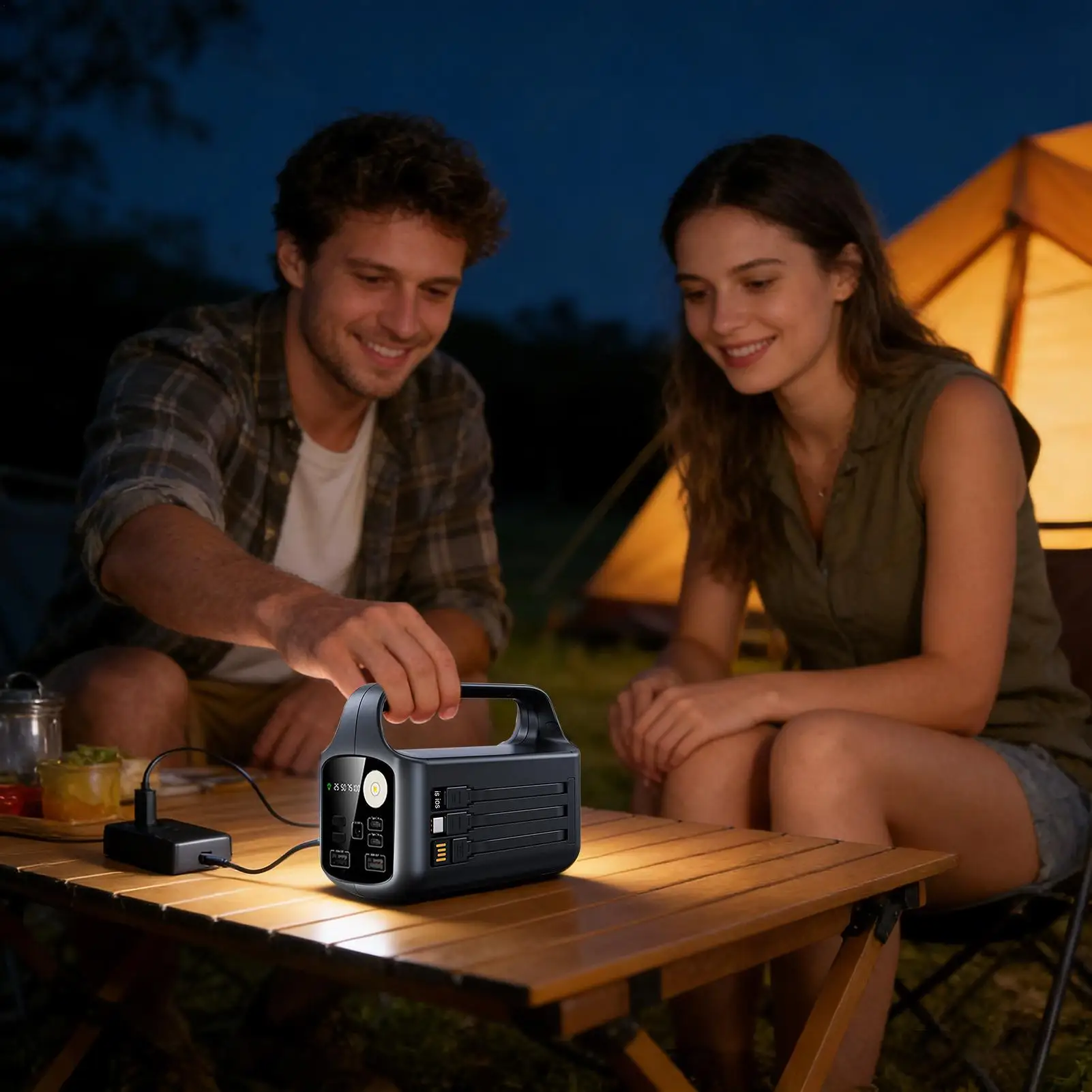 

Перезаряжаемый фонарь для кемпинга с функцией Power Bank, уличный фонарь для выживания, для дома, палатки, походов, путешествий, пешего туризма