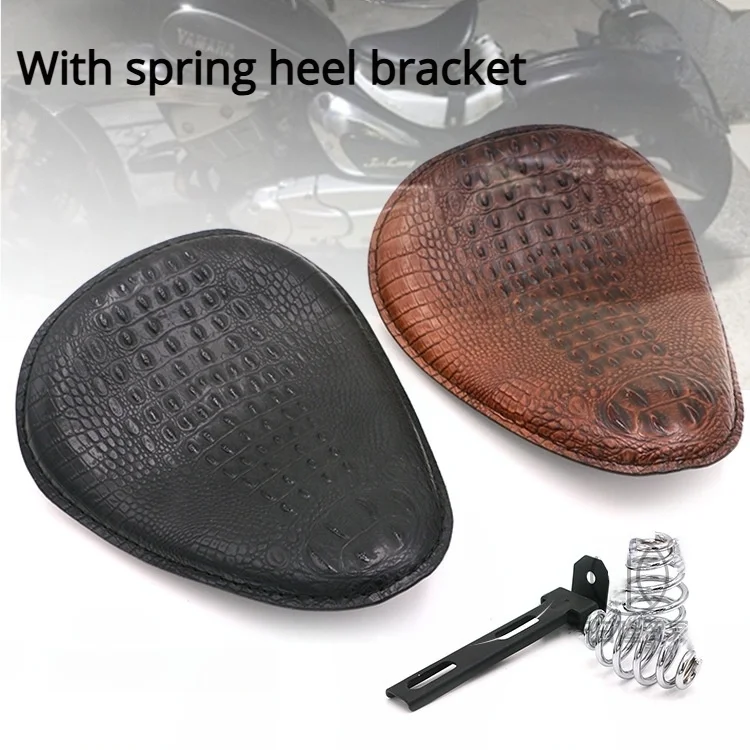 

Мотоциклетная винтажная подушка для сиденья, модификация, треугольная подушка для сиденья, сумка для сиденья, аксессуары, винтажная весенняя подушка из крокодиловой кожи