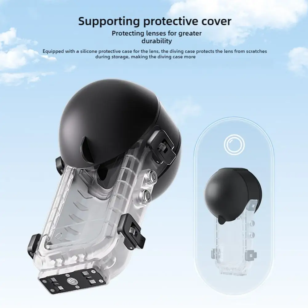 For Insta360 X4 50m Waterproof Invisible Dive Case Detachable Magnetic Underwater Housing Case Action Camera Accessories