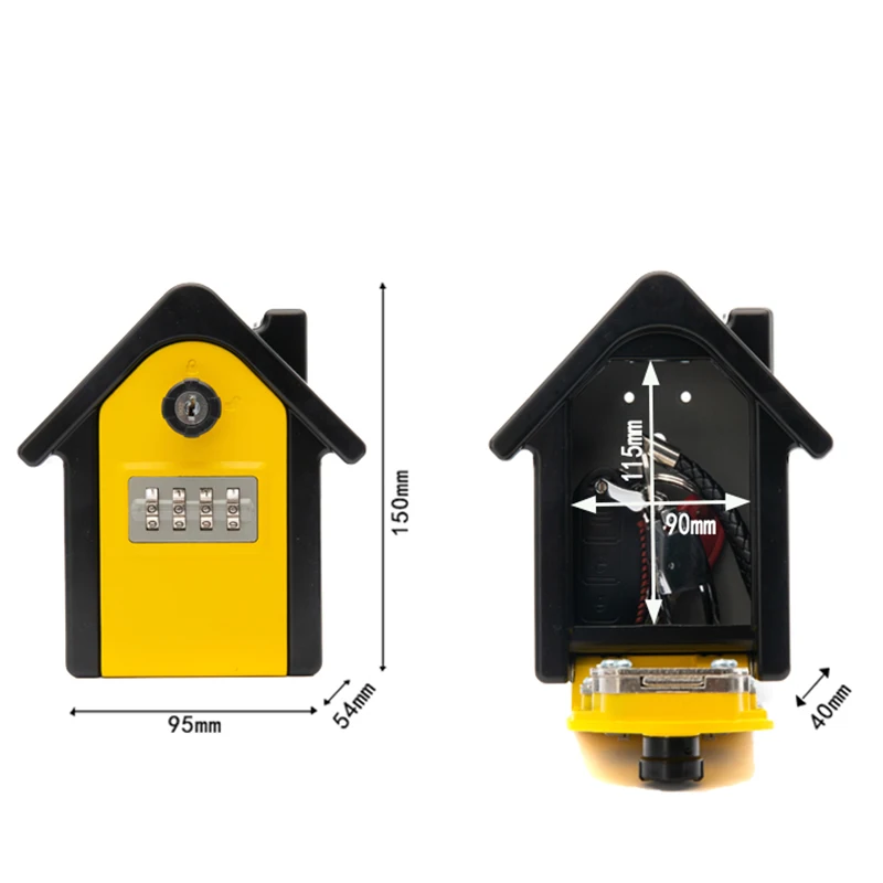 Large Anti-Theft 4 Digit Password Key Box Security Lock Metal Storage Box Suitable For Multi-Occupation Key Insurance Box