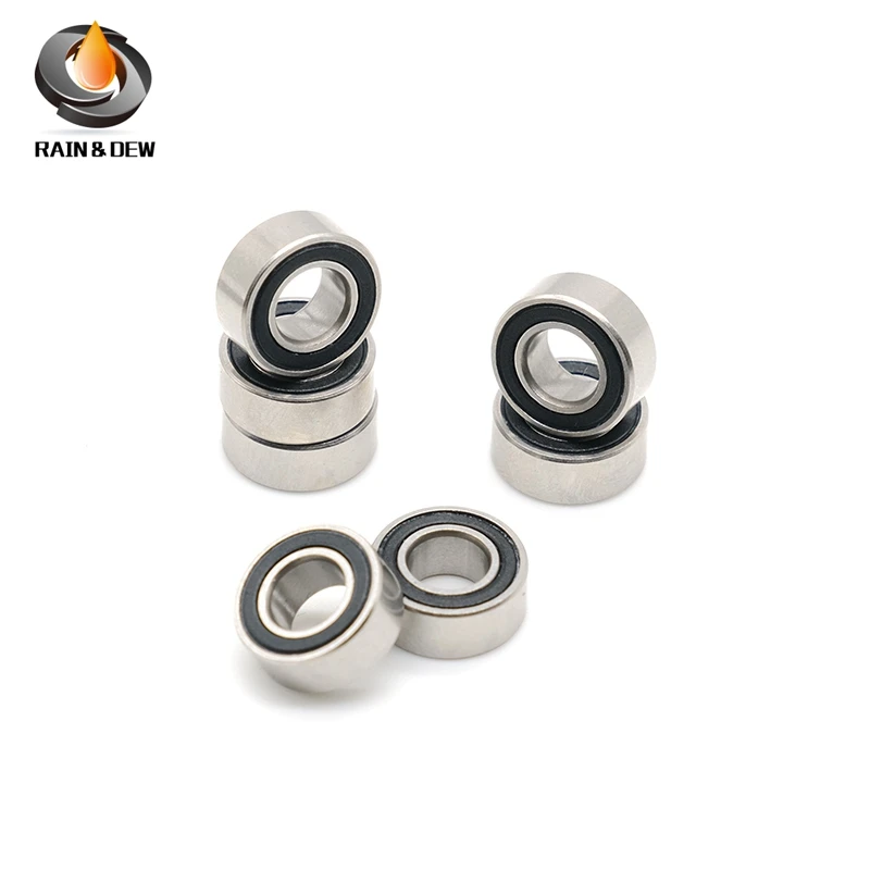 8Pcs Stainless Steel Ball Bearing S608 2RS  8mm Precision Skateboard Bearings 8X22X7 mm Inline Skates bearing