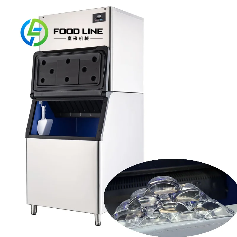 Cube Ice Maker 500Kg Daily Capacity Wear‑Resistant Core Parts, Support Long‑Time Non‑Stop Ice Manufacturing Projects Commercial
