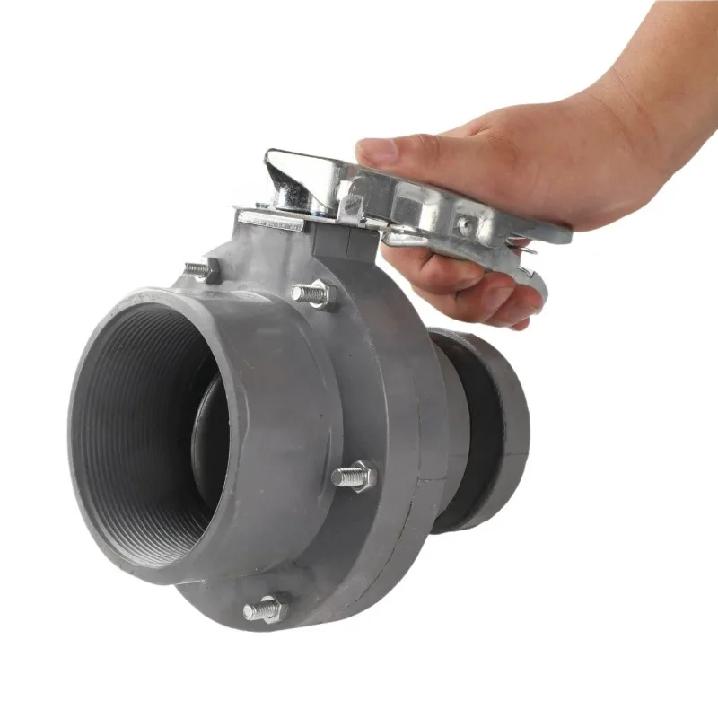 For Integrated PVC Butterfly Valve Socket Connection Plastic Flow Control Valve Ball Valve Gate