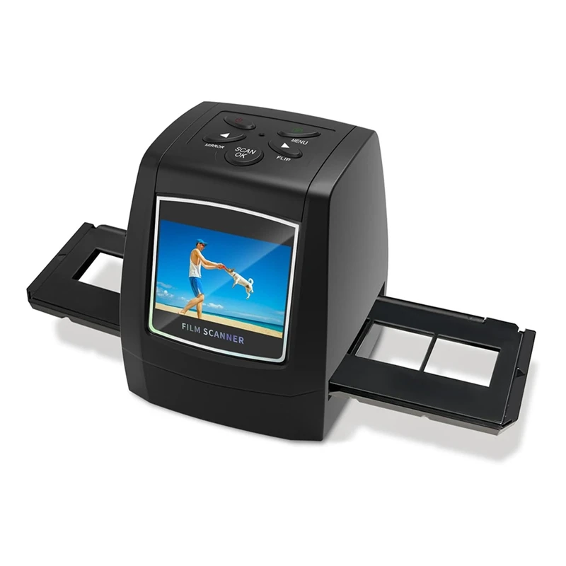 AAAN-Mini Digital Film And Slide Scanner - Converts 35Mm Film Negatives And Slides To JPEG Images - Easily Loads Film Adapter