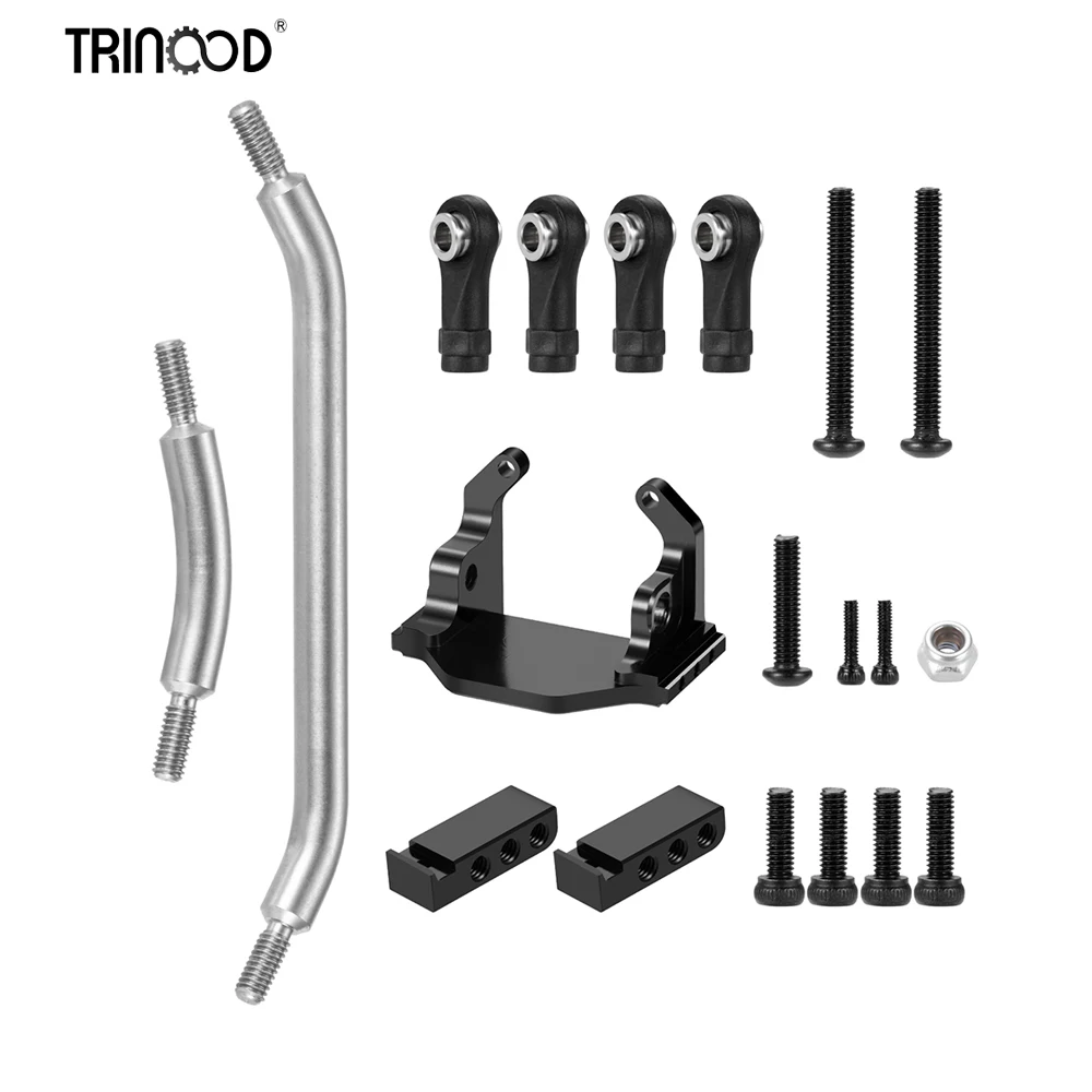 

TRINOOD Axle Servo Mount Bracket Link Rod Ball End Head Joint Steering Linkage for 1/18 RC Crawler Car TRX4-M Upgrade Parts