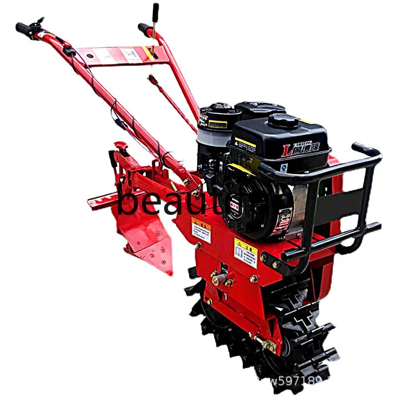 

Orchard cultivated land trenching machine chain rail small rotary tiller agricultural small tillage micro-tillage rotary tiller