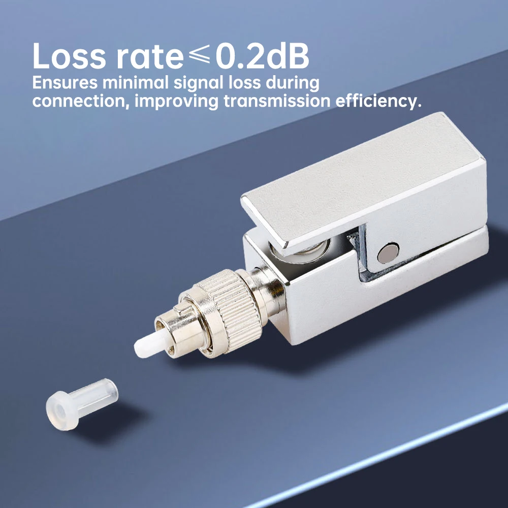 Natalink FC Bare Fiber Optic Adapter Square Fiber Connector for FTTH Red Light Pen Optical Power Meter OTDR FC Square Coupler