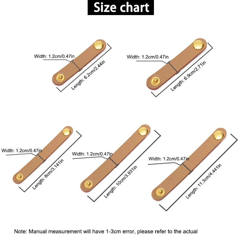 EverToner Leather Bag Handle Fixing Buckle Shortening Clip Bag Strap Fastening Buckles Converted Straps Bag Accessories