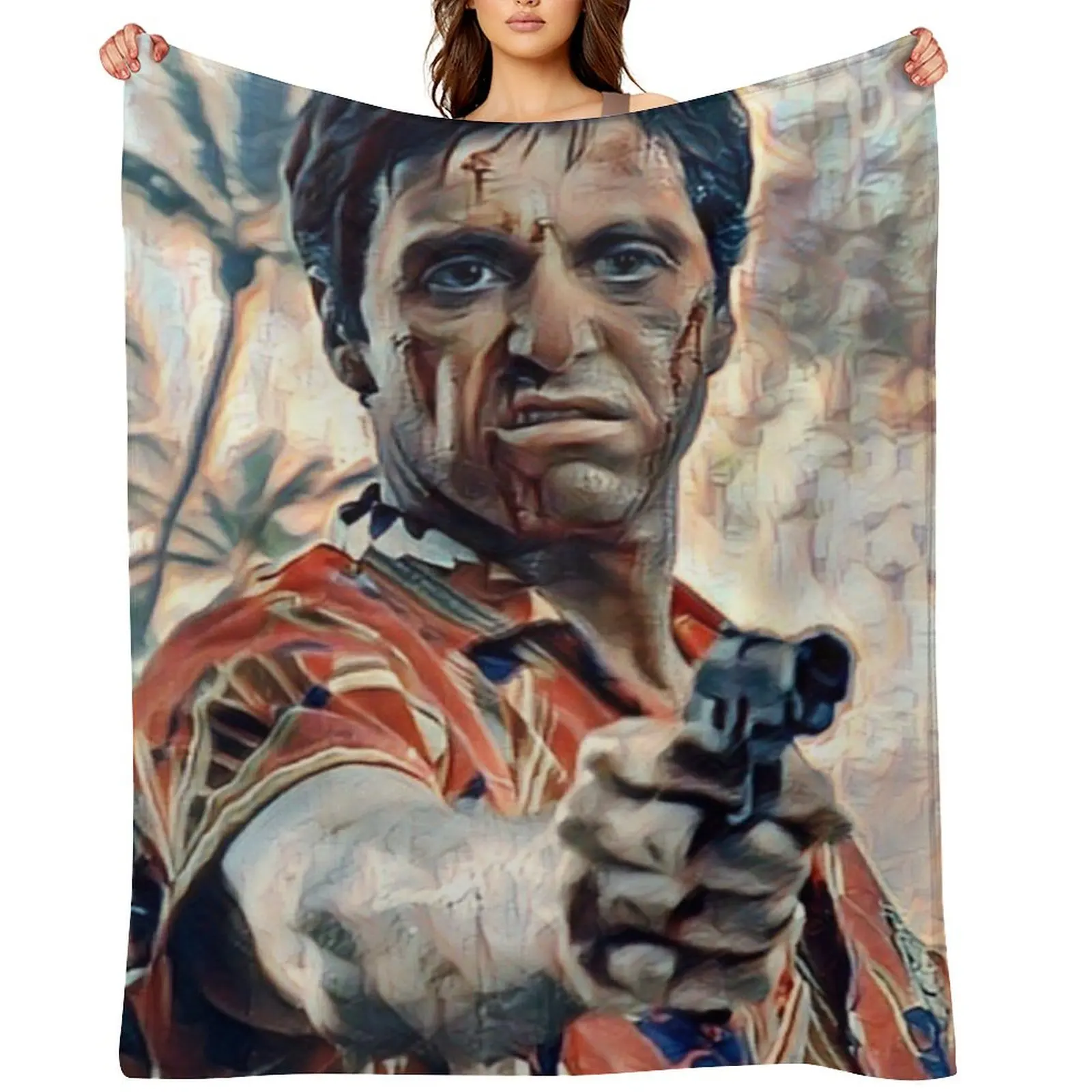 

Scarface Throw Blanket Moving Picnic Luxury Throw Soft Plaid Blankets