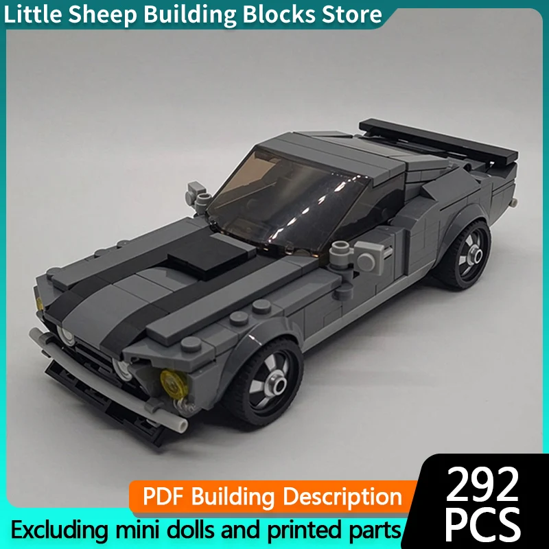 Speed Racing Car Model MOC Building Bricks Vintage Muscle Sports Car Modular Technology Gifts Holiday Assemble Toys Suit Display