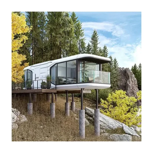 Hot Sale Customizable Luxury Hotel Space Container House Modern Prefab Beautiful Tiny Outdoor Mobile Camping Cabin House