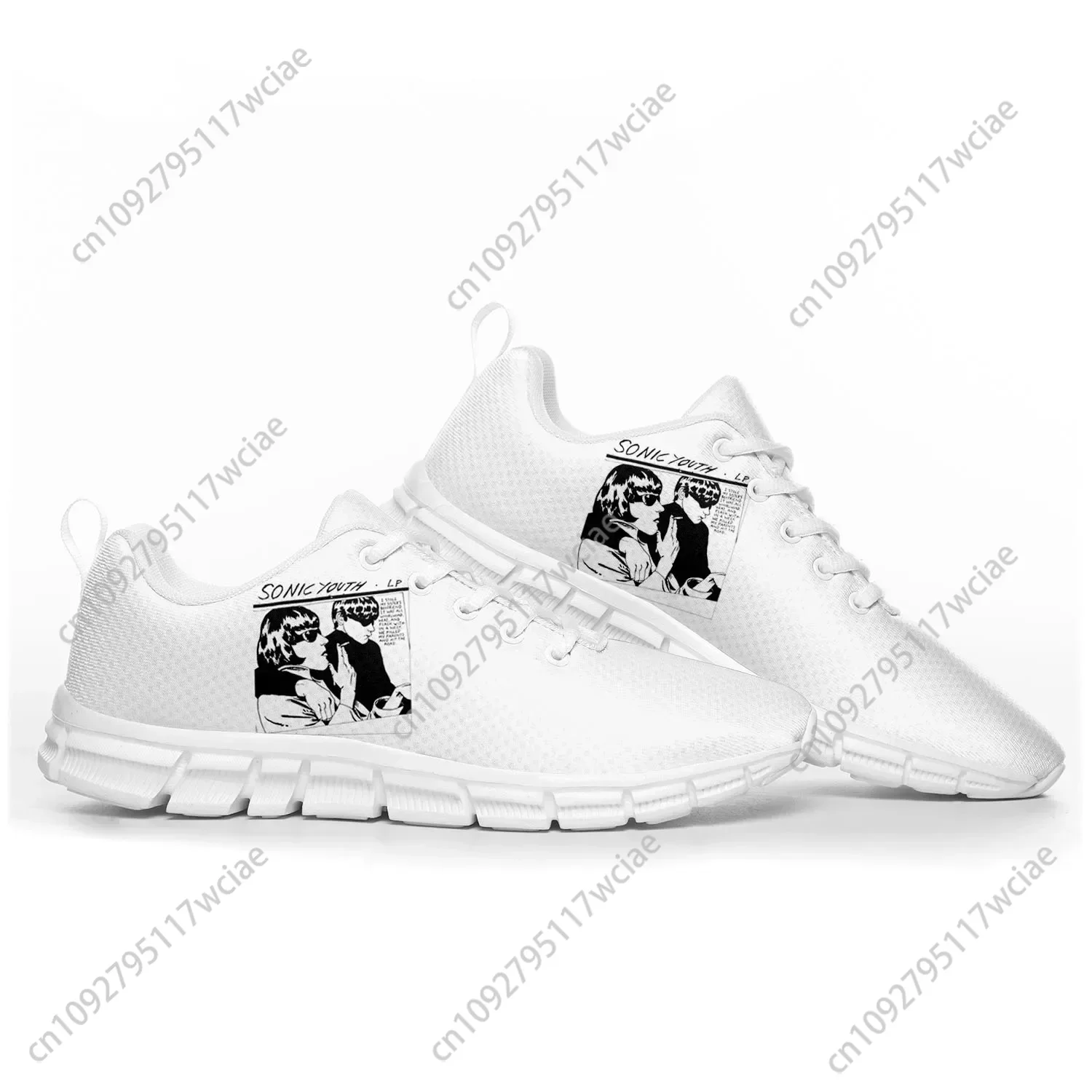 

Sonic Youth Rock Punk Sports Shoes Mens Womens Teenager Sneakers Casual Custom High Quality Couple Shoes White