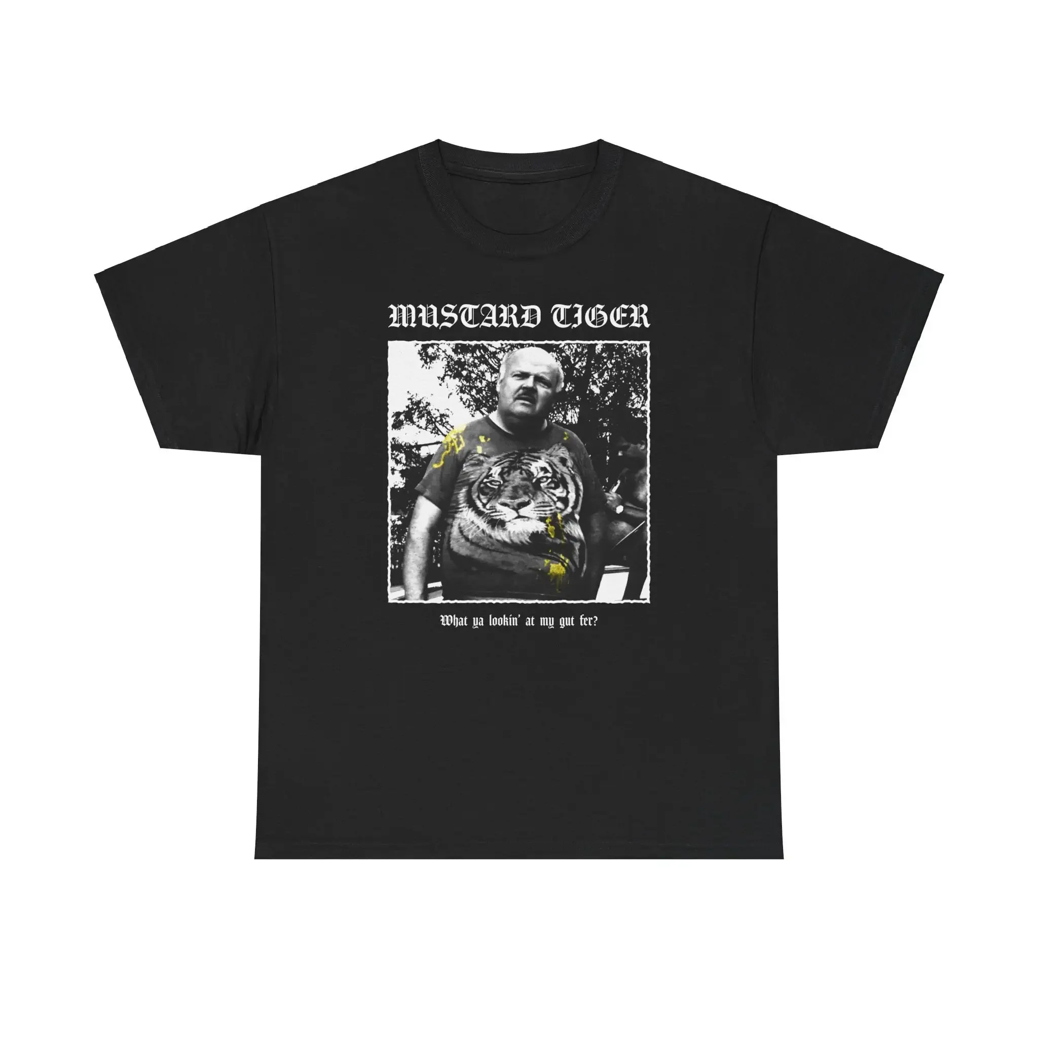 Mustard Tiger Punk Metal Parody T Shirt Trailer Park Phil Comedy